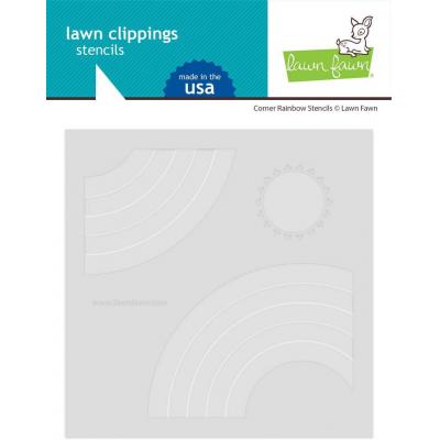 Lawn Fawn Stencil - Corner Rainbow